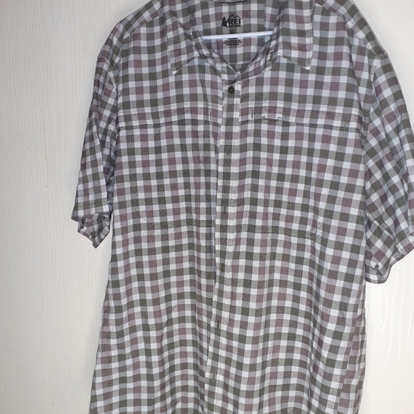 T-shirt REI Homme XL - Manches Courtes, Col Rond, Vert Décontracté Pour Plein Air